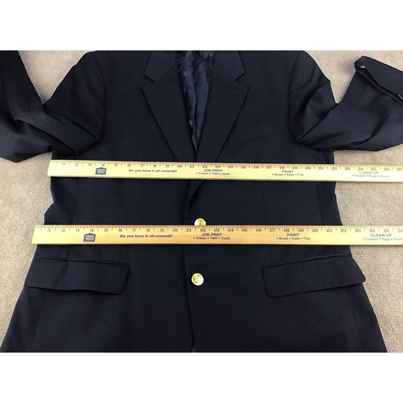 Lauren Ralph Lauren Vtg Blazer Men's 42R Navy Blue Wool Gold Buttons Sport Coat - Picture 10 of 16